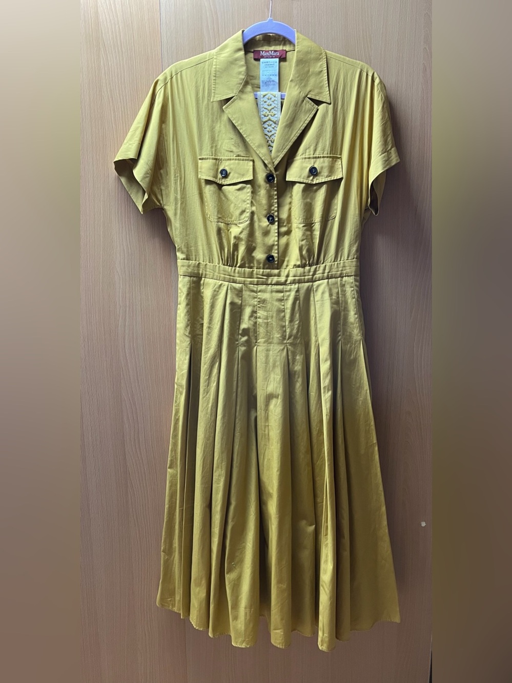 Very Good Condition* MaxMara Studio Fred Dress (Goldenrod Yellow) | US size 10